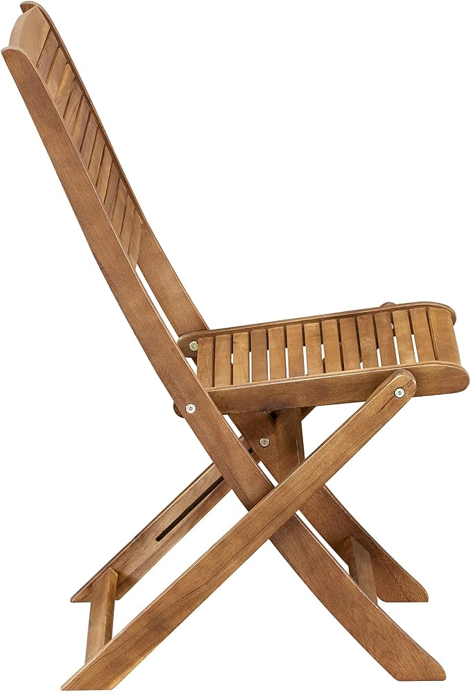 East West Furniture DEFM9CWNA 9 Piece Patio Garden Table Set Includes a Rectangle Outdoor Acacia Wood Dining Table and 8 Folding Side Chairs, 40x72 Inch, Natural Oil