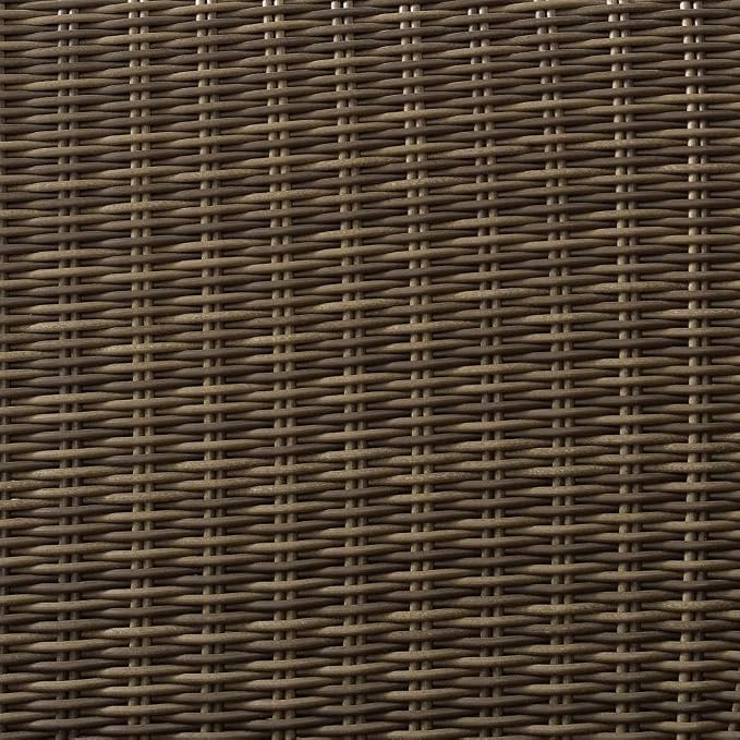 Bradenton Weathered Brown Wicker Rectangular Side Table, Durable Plastic Rattan, Weather-Resistant Material, Patio, Garden, Outdoor Living