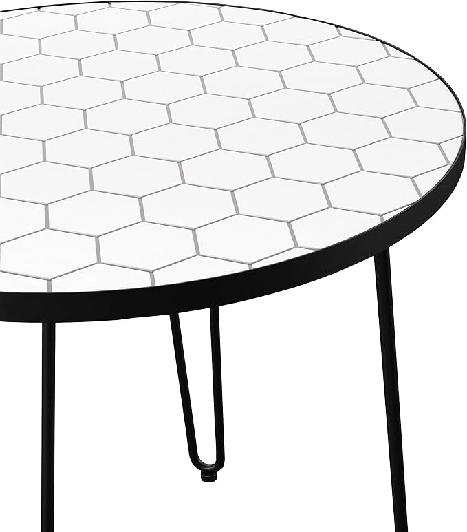SEI Outdoor Patio Furniture - Watkindale Outdoor Bistro Table & 4 Chairs - Transitional Design White Rattan - Ideal for Patio, Backyard (OD117245)