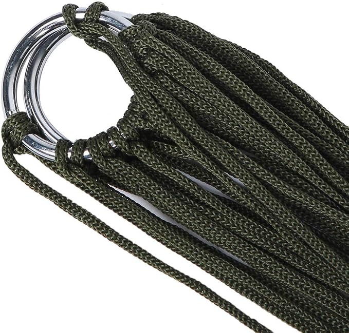 Hammock, Comfortable Nylon Mesh Rope Lightweight Portable Camping Hammock for Outdoor Relaxation Beach Backyard Park Camping