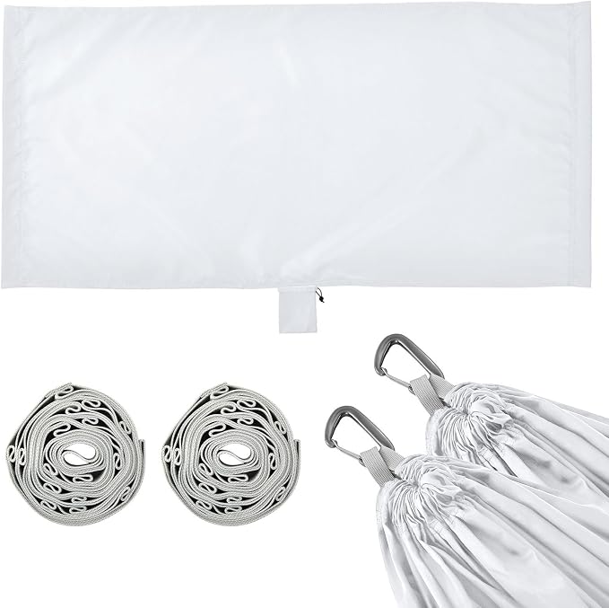 White Solid Color Pure Plain 330lb Capacity Hammocks with Portabl Carry Bag Backyard Hammock for Outside Patio Garden hamaca con soporte para adultos