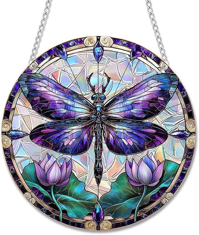 Acrylic Suncatcher Window Hanging, Hummingbird Sun Catcher Rainbow Indoor Window Decoration for Living Room Bedroom Summer Home Balcony Ornaments, 7.87 inches