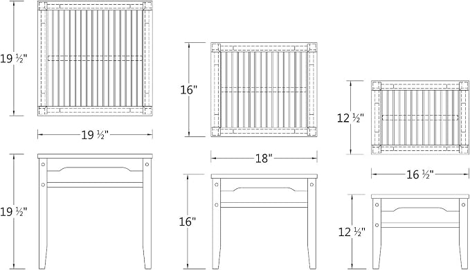 Cambridge Casual Arie Outdoor Nesting Side Tables Set of 3, Solid Indonesian Teak Wood Patio Accent Tables, Weather-Resistant Natural Finish for Garden, Porch, Balcony, or Poolside Use