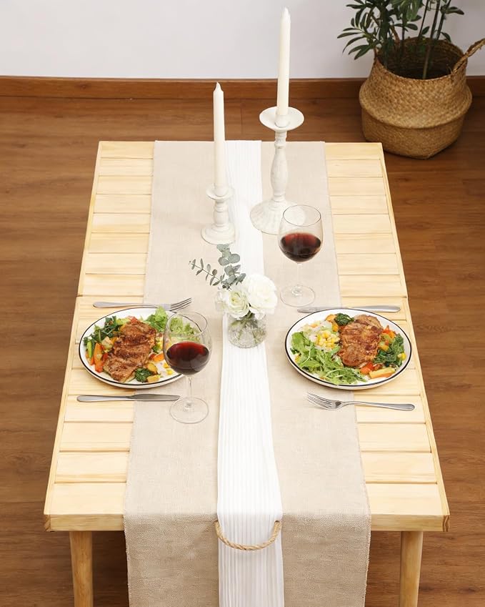 48" X 24" Boho Low Picnic Table, Portable Wooden Picnic Table with 3 Adjustable Heights, Natural Pine Wood Floor Table for Camping, Weddings, Beach & Family Gatherings, Seating for 2-4 People