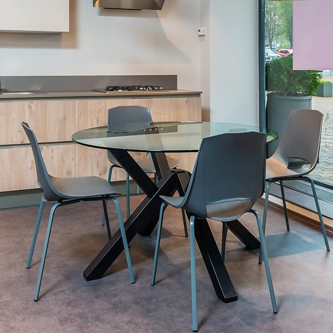 Round Clear Tempered Glass Table Top 45 Inch with 1/4 Inch Thick Flat Polished Edge Ideal for Tables Desks Workspaces and Outdoor Furniture by Fab Glass and Mirror