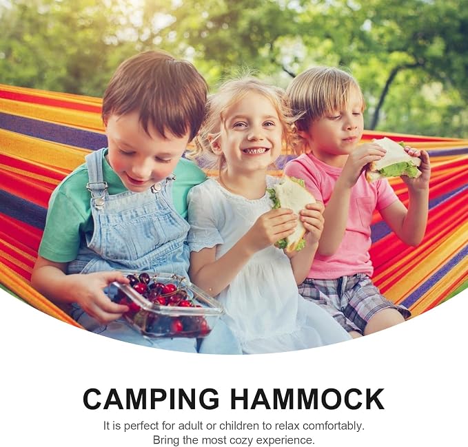 VICASKY Extra Wide Hammock with Duckbill Buckle Canvas for Outdoor Camping Garden Patio Relaxation Portable Lightweight Design for Hiking Beach Travel Picnic Use