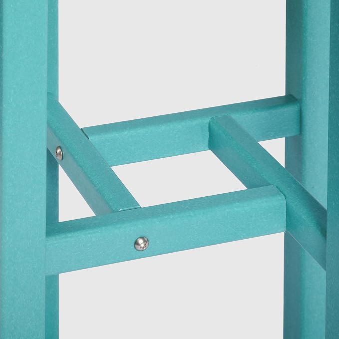 WestinTrends Malibu 37" Counter Height Round Outdoor Patio Bistro Bar Table, Turquoise