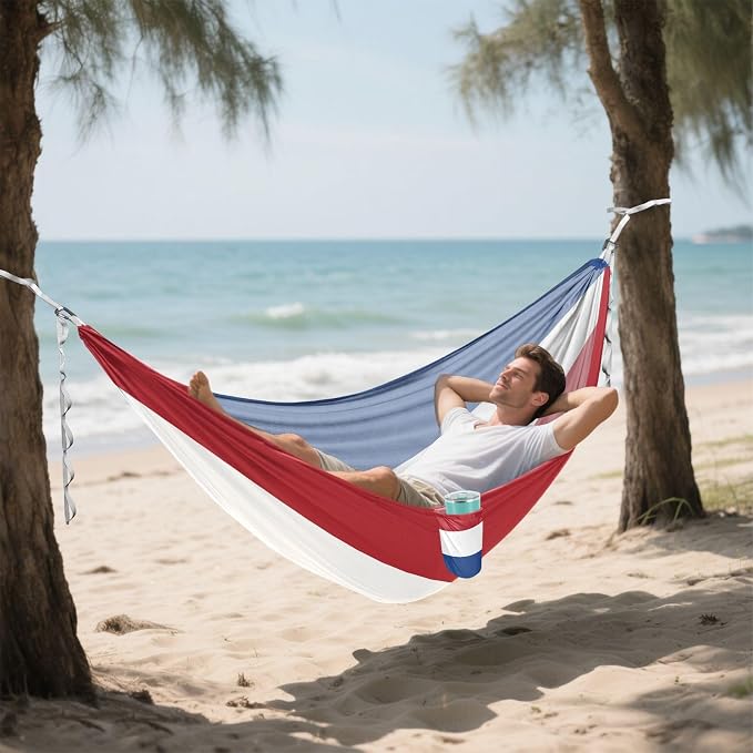 Flag of The Netherlands Outdoor Hammocks Foldable Indoor Hammock for Indoor Outdoor Patio