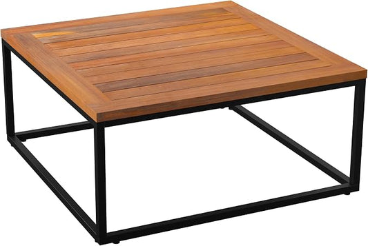 SEI Outdoor Patio Furniture - Taradale Outdoor Coffee Table - Transitional Design Natural Solid Wood - Ideal for Patio, Backyard (OD1172100)