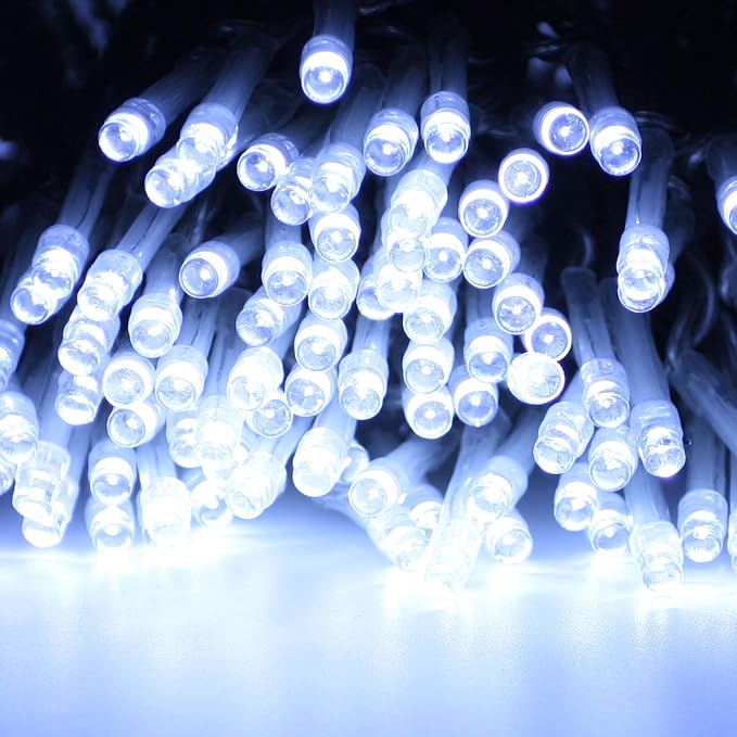 500 LED String Lights, 180FT Super-Long Christmas Lights Outdoor Indoor | Cool White, 13 Modes, Timer, Clear Wire Waterproof Twinkle Fairy Lights Plug in for Bedroom Classroom Patio Xmas Tree Decor