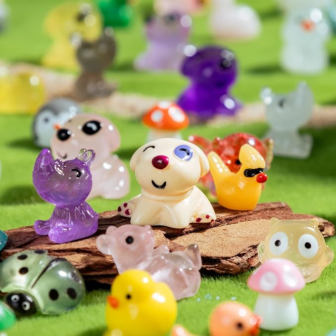 150 pcs Mini Resin Animals Many Styles Variety Tiny Animals Figures Miniature Little Small Animal Figurines Bulk for Micro Fairy Garden Landscape Accessories Hide Crafts Decor Aquarium