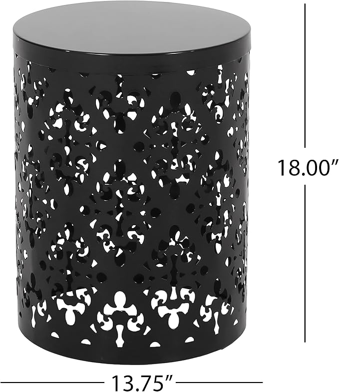 Christopher Knight Home Mathena Outdoor Side Tables - Black