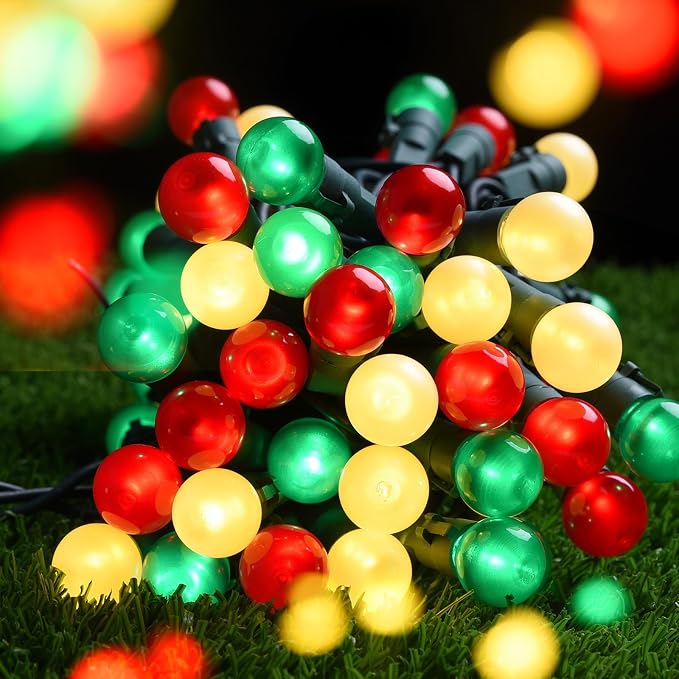 Fairy Globe String Lights - 70 LED, 19FT, Multicolor - UL Certified for Indoor/Outdoor Use - Christmas, Bedroom, Party, Tree, Holiday Decor