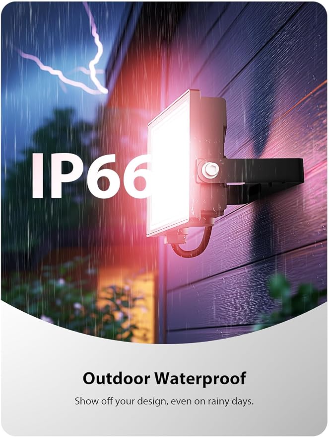 Onforu 6 Pack RGB LED Flood Light Outdoor, 70W Color Changing Uplights with Remote, 2700K Warm White IP66 Stage Lighting, Landscape Floor Spotlights Indoor, Uplighting Indoor Floor Light for Christmas