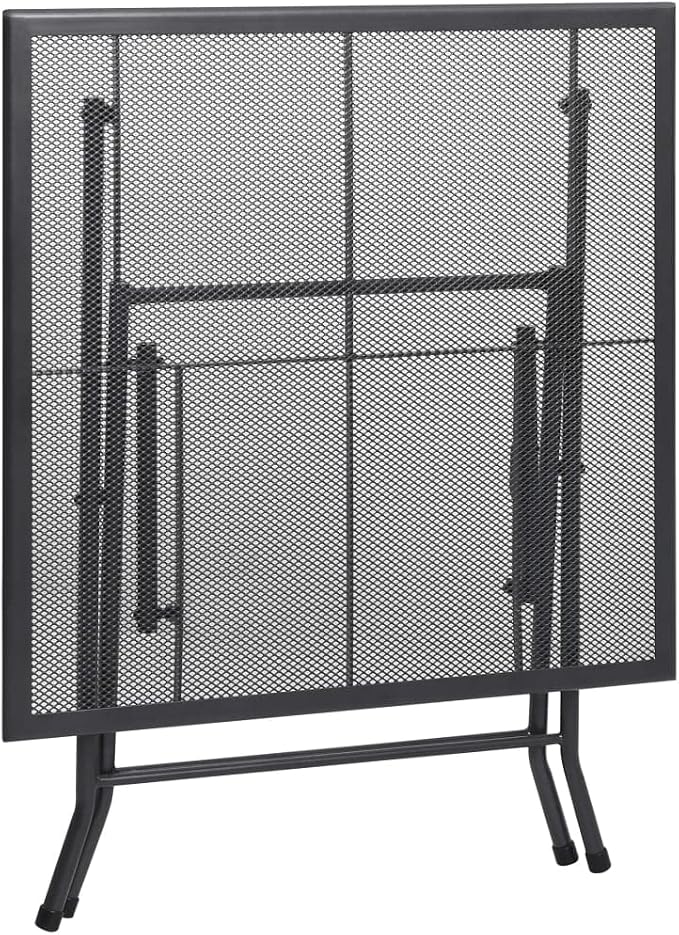 Folding Mesh Table,Square Table,Picnic Table,Picnic Table,Bistro Table,Card Table,Balcony Table,for Porch Deck Garden Backyard,31.5"x31.5"x28.3" Steel Anthracite
