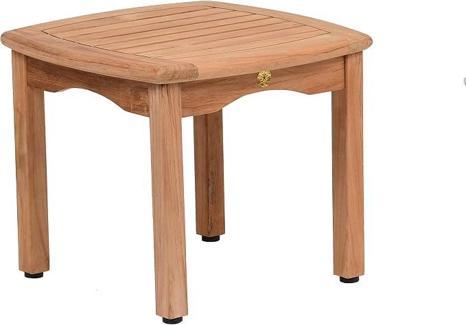 Amazonia Lincoln 1-Piece Outdoor Square Side Table | Teak Wood | Ideal for Patio and Indoors, 19.5" x 19.5"