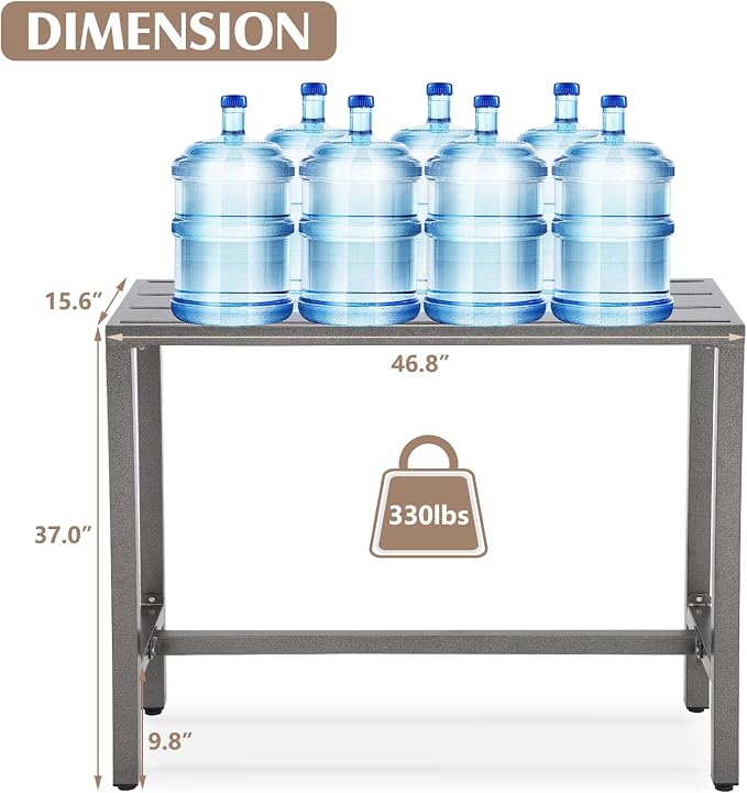 Outdoor Patio Counter Height Bar Table, 47" Rectangle for Patio, Garden, Yard, Balcony, Poolside