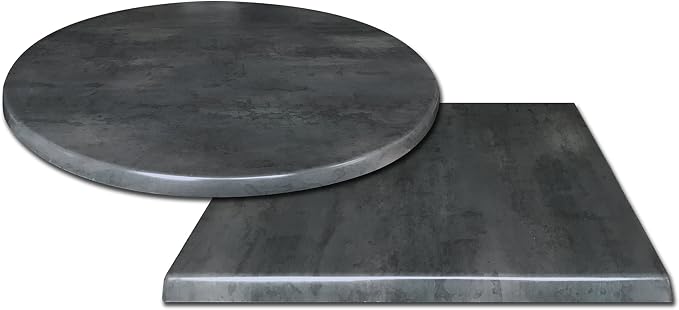 36" x 36" Black Steel, Indoor/Outdoor All-Season Endurotop Table Top by The Holland Bar Stool Co.