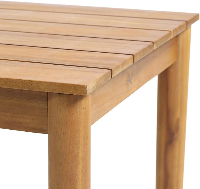 Patio Side Table, Square Acacia Wood, Teak