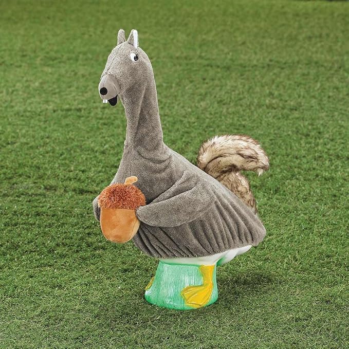 Gaggleville Squirrel Goose Outfit, Fits Large 23" H Statue, by Fox | Valley Traders