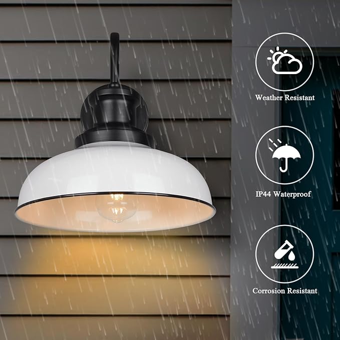 Outdoor Barn Lights, Rustic Outdoor Wall Sconces, Farmhouse Exterior Wall Mount Lights, Vintage Indoor Wall Lighting Fixtures, Industrial Lantern Lamps for Porch, Garage, Patio, Shed