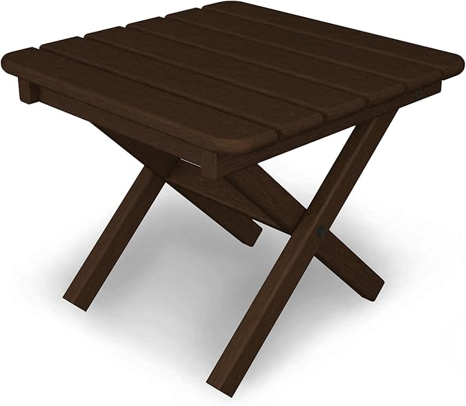 POLYWOOD ST1818MA Square 18" Side Table, Mahogany