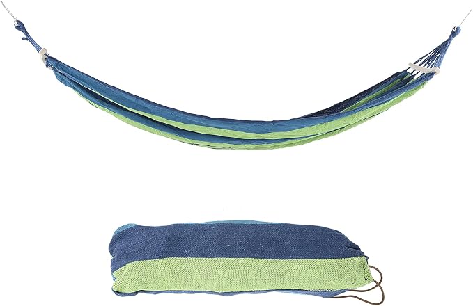 80CM Outdoor Hammock Lightweight Camping Hammock Portable Outdoor Travel Hammock with Hardwood Spreader Bar (Blue)