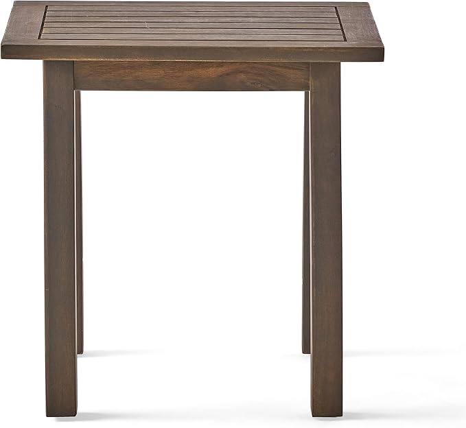 Patio Dining Table, Square, Acacia Wood, Grey