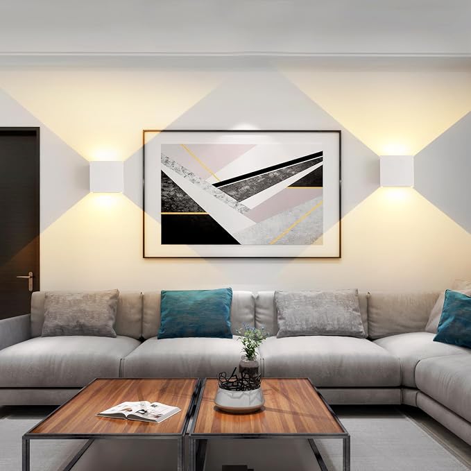 15W 3CCT Adjustable Up and Down LED Wall Sconce | White IP65 waterproof ETL certified 1300LM Exterior/Interior Lighting Fixtures for porches & patios