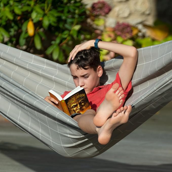 LA SIESTA Brisa Kingsize Outdoor Hammock — Colombian-Made Polypropylene, UV & Weather Resistant, for Backyard & Patio- Almond
