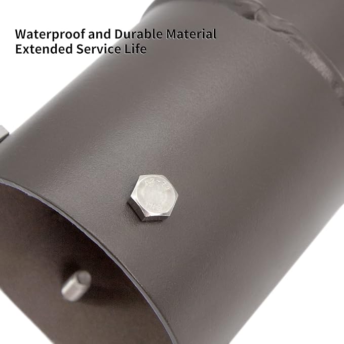 Mounting Bracket Accessories 4 Inch Round Pole Bracket Tenon Adapter for Outdoor Shoebox Lighting, Parking Lot Light, Street Light with Slip Fitter Mount