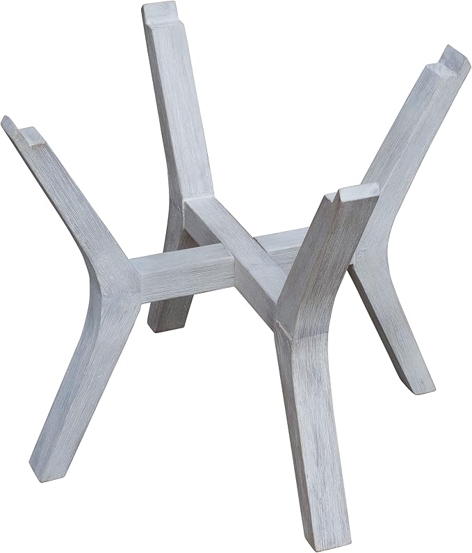 Pebble Lane Living Indoor or Outdoor Round Reclaimed Wood and Cement Accent Patio Side Table