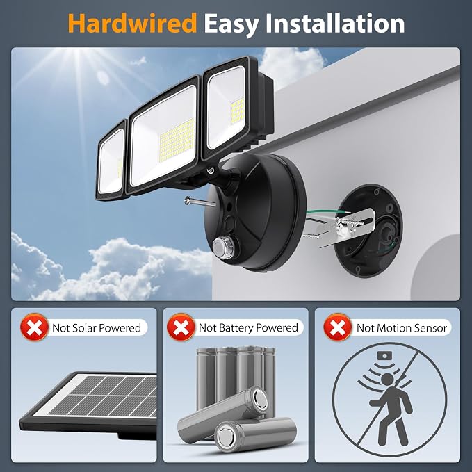 Onforu 70W LED Dusk to Dawn Outdoor Lighting,2 Packs 7000LM Exterior Flood Lights,IP65 Waterproof Outdoor 3 Adjustable Heads Photocell Black Lights Fixture,6500K Daylight White Floodlights(Black)