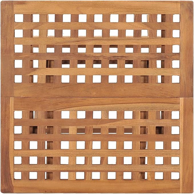 3 Piece Folding Patio Dining Set with Cushion Solid Teak Wood Outdoor Table and 2 Chairs for Garden Backyard Balcony Space Saving Easy Storage Water Resistant Gray