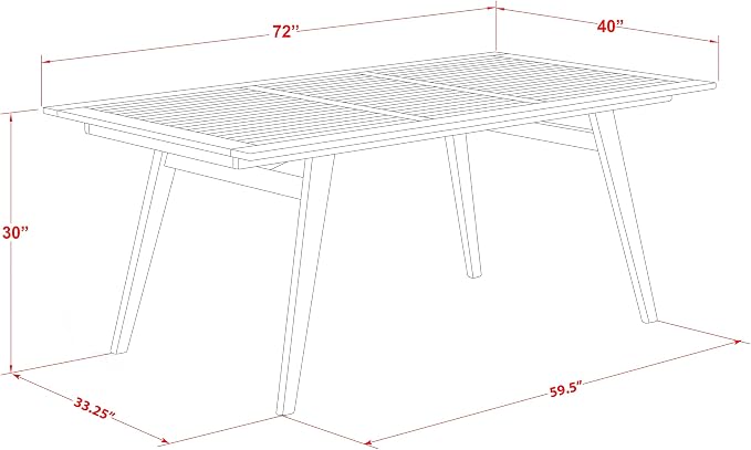 East West Furniture DEHD9CANA 9 Piece Outdoor Patio Dining Sets Contains a Rectangle Acacia Wood Table and 8 Folding Arm Chairs, 40x72 Inch, Natural Oil