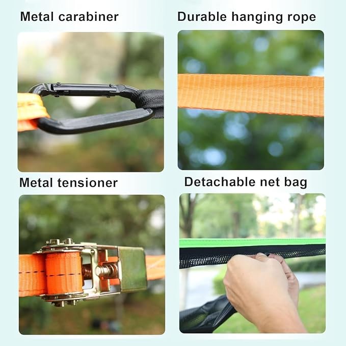 Square Camping Hammock, 9.8FT Multi Person Hammock Hold Up to 660 Lbs