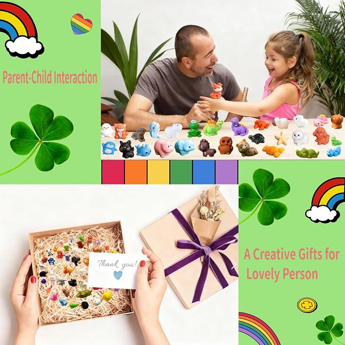 70 Styles Mini Tiny Resin Animals for Fairy Garden, Mini Landscape, Dollhouse Accessories, DIY Crafts, Easter Scatter, Terrarium & Home Decor