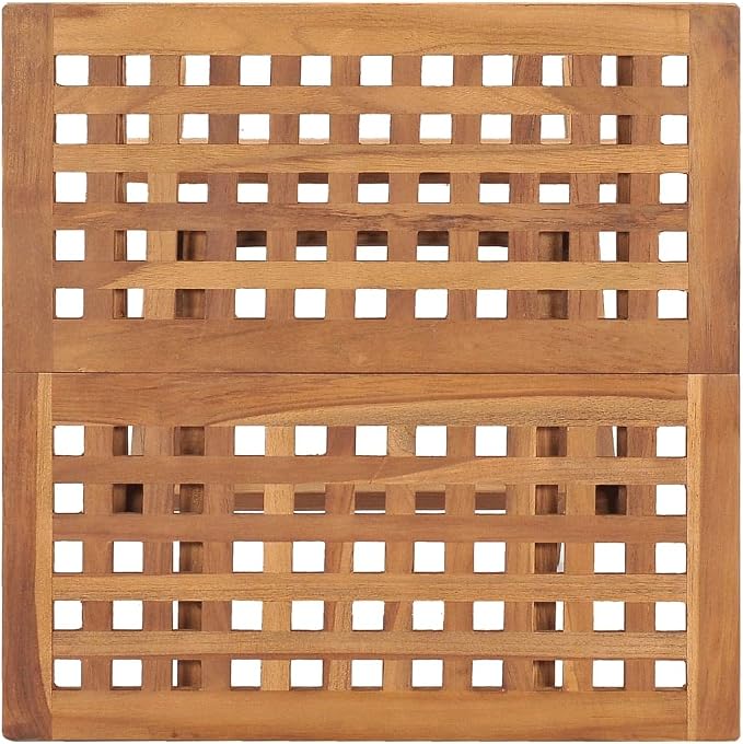 vidaXL Folding Patio Table, Outdoor Table, Garden Furniture for Backyard Lawn Balcony Terrace Picnic, Tea Table, Farmhouse Style, Solid Teak Wood