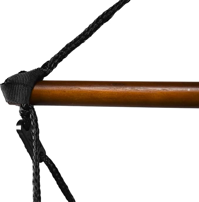 Hanging Hammock Air Chair, Wooden Dowels, Burgundy