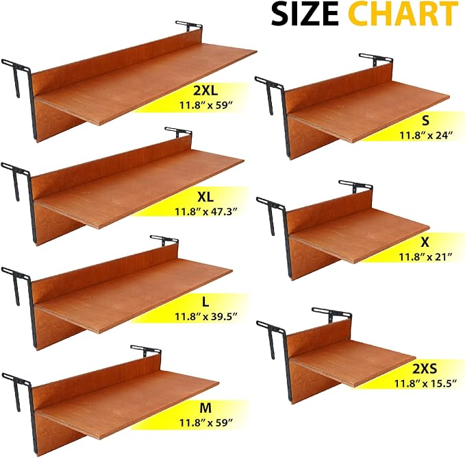 Balcony Bar Table for Railings, Outdoor Folding Deck Rail Table for Patio, Balcony Hanging Desk for Many Railings Compatible, Wooden Bar Serving Table for Porch (Black, L: 39.5 x 11.8 inches)