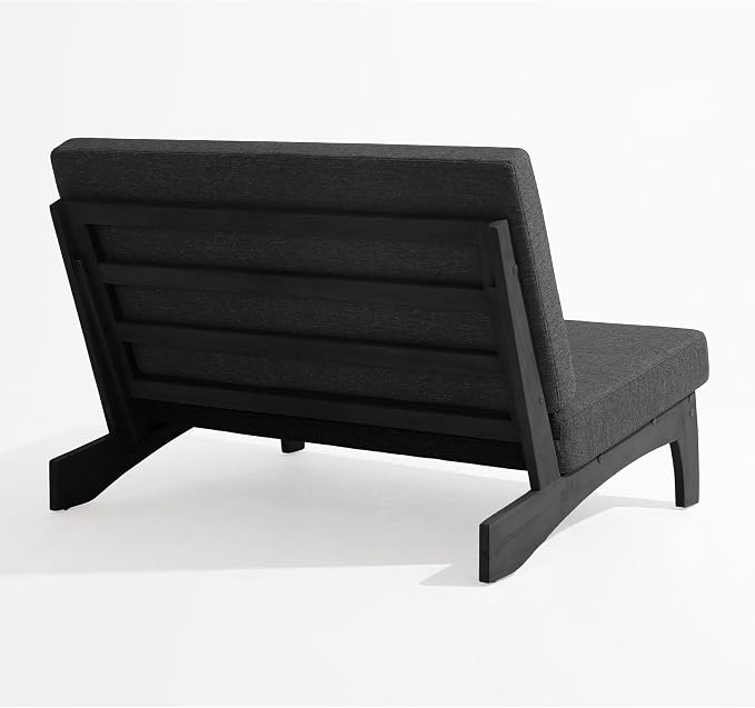 Pia Ricoo 1-Piece Patio Furniture Set, Outdoor Loveseat with 4.5-Inch Thick Cushions, All-Weather Outdoor Sofa for Backyard, Deck, Lawn - Drak/Dark