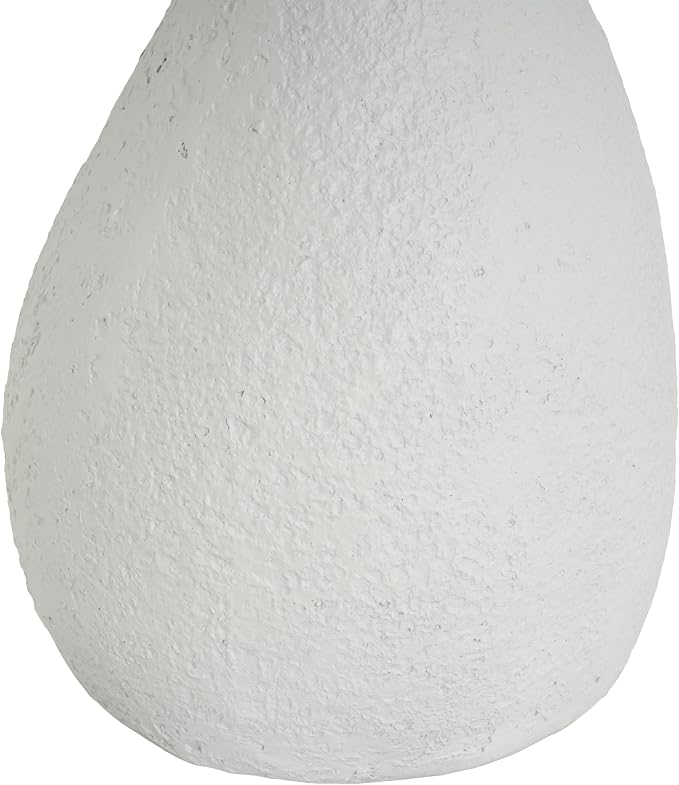 Christopher Knight Home Piper Vase-Shaped MGO Outdoor Side Table, Square Accent Table with Stone-Like Texture, Weather Resistant Small End Table with Hourglass Design for Indoor/Outdoor Usage, White