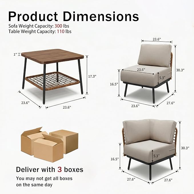 9-Piece Patio Conversation Sets, Rattan Outdoor 7-Seat Sectional Sofa, Wicker Modular Furniture with 2 Storage Coffee Tables for Backyard, Garden, Porch