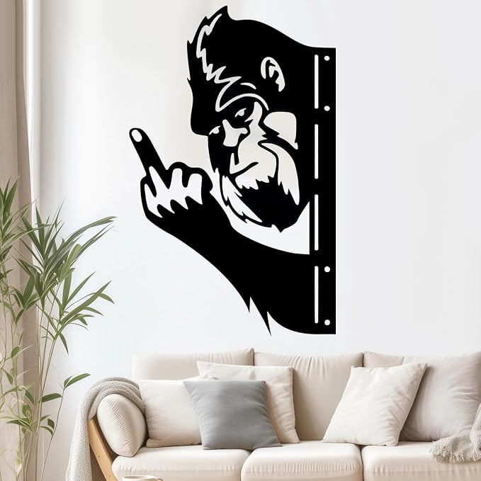 2 Pack 13 Inch Bigfoot Yard Decor, Funny Metal Sasquatch Signs | Two funny Bigfoot metal signs for fences, trees, posts, porches, cabins, garages, yards and man caves