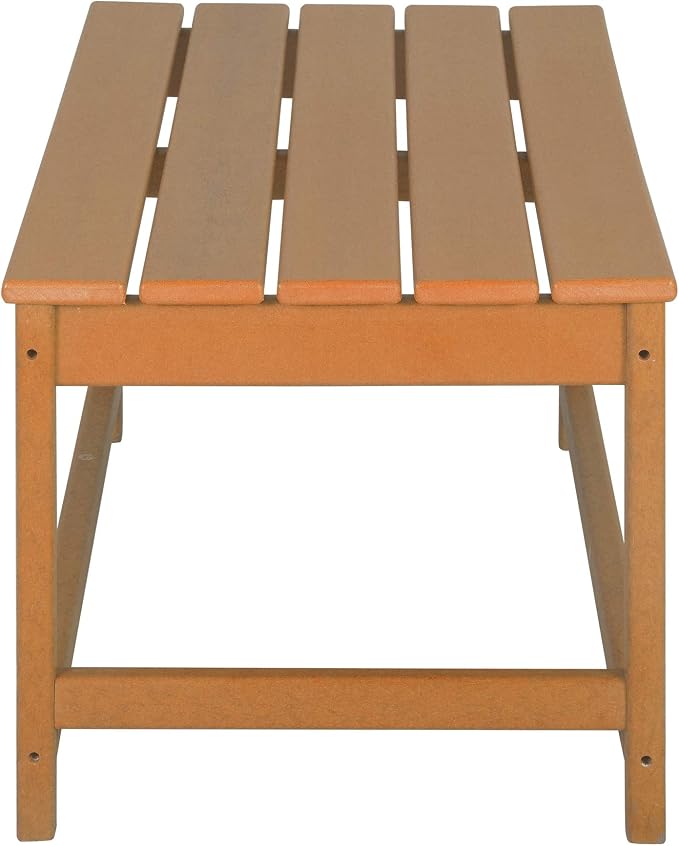 WestinTrends Malibu 3-Piece Set Outdoor Coffee and Side Table for Adirondack Chair, Orange