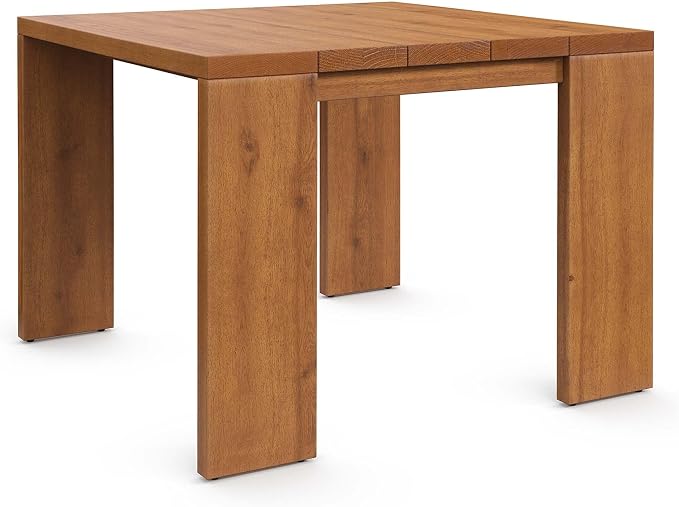 Modway Tahoe Acacia Wood 3-Piece Outdoor Patio Furniture Set in Natural Cocoa - Includes 2 Lounge Chairs with Weather-Resistant Cushions and Side Table