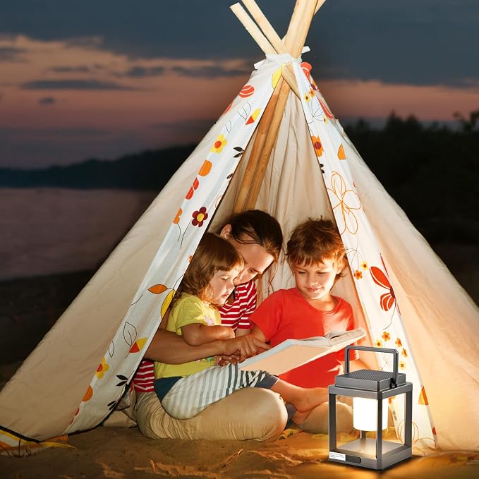 Solar Outdoor Table Lamp: Outdoor Lanterns for Patio Waterproof,Portable Rechargeable Solar Lamp