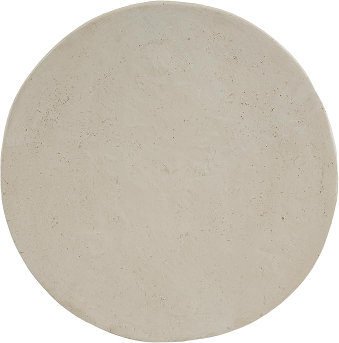 Christopher Knight Home Skye Round MGO Outdoor Side Table With Hollow Cylindrical Design, Square Accent Table with Stone-Like Texture, Weather Resistant Small End Table for Indoor/Outdoor Usage, Beige