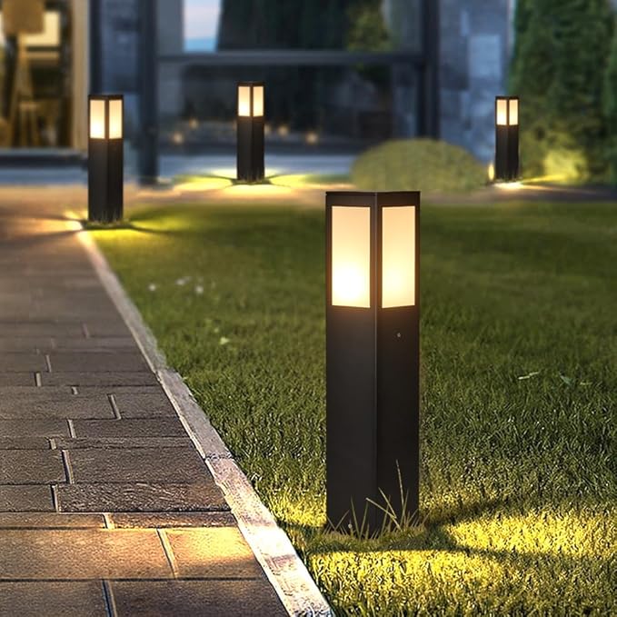 Outdoor Path Light, Post Lights,LED Bollard Lamp for Walkway, Garden, Yard (24 inches)