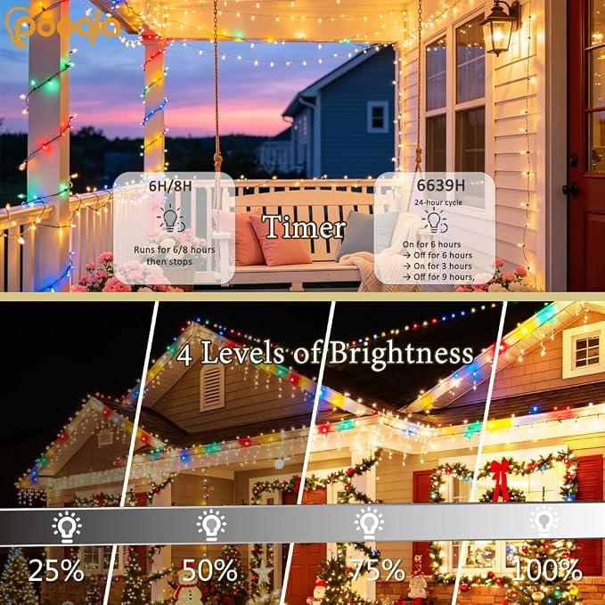 1000 LED Color Changing String Lights with Remote, 328 ft | Green Wire Warm White to Multicolor Christmas Lights Plug in, 11 Modes Waterproof Twinkle Fairy Lights Indoor Outdoor Decor